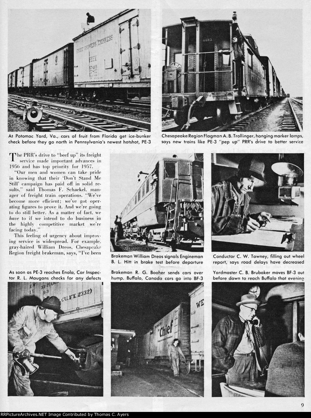 "Improving Freight Service," Page 9, 1957